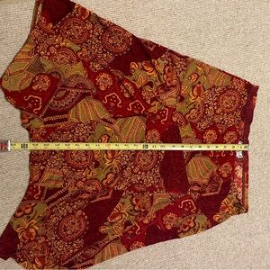 Coldwater Creek Red and Gold Skirt